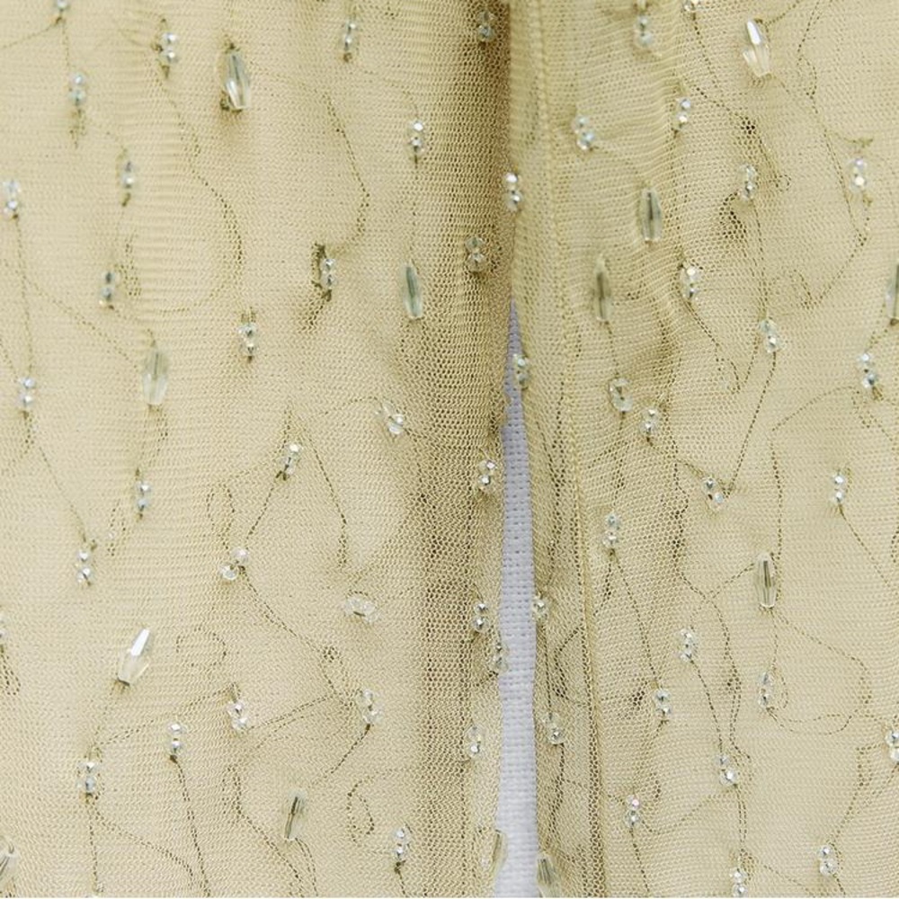 ZARA BLOGGERS FAVORITE SEMI-SHEER BEADED TOP - Picture 9 of 13